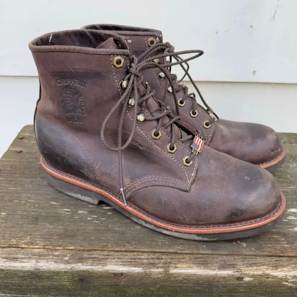 Chippewa Size 9D Classic Lace Up 6